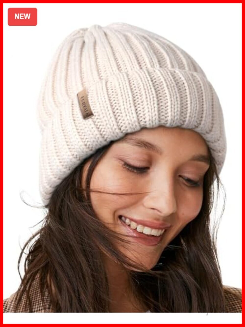 Fleece Lined Chunky Knit Beanie Women Snow Hat